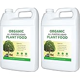 FOOP Organic All-Purpose Liquid Plant Food - Use on All Outdoor Plants: Flower Beds, Vegetable Gardens, Container Gardening | Concentrated Liquid Fertilizer (1 Gallon, 2 Pack, Mixes to 256 Gallons)