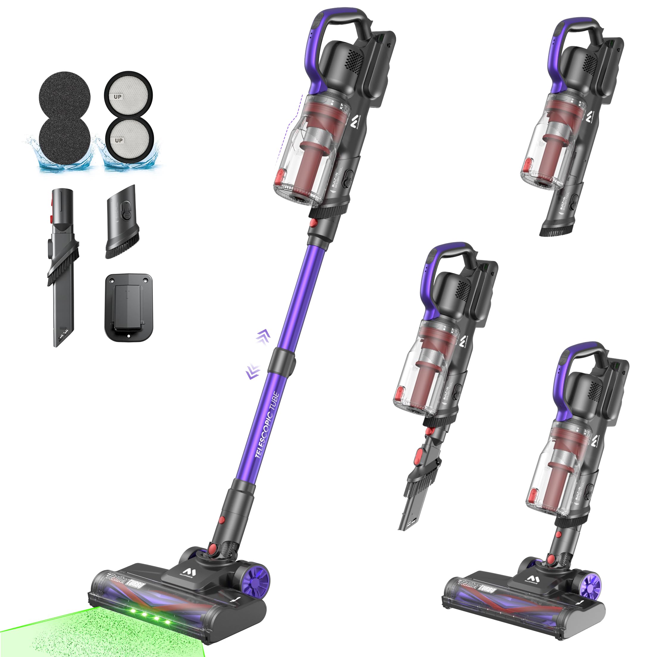 Photo 1 of *** DUST IN CANISTER ***AlloyMove Cordless Vacuum Cleaner 45KPA, Up to 60mins Runtime Lightweight Powerful Suction Vacuum Cleaners for Home, 3 Suction Modes, Rechargeable Stick Vacuum for All Floor/Carpet/Pet Hair/Car, A03