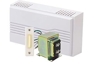 Newhouse Hardware Hardwired Chime Kit with 16-Volt/30VA Transformer and Surface-Mount White Button