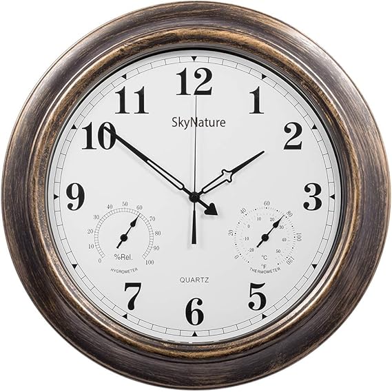 Outdoor Clocks, 18 Inch Large Indoor Outdoor Wall Clock Waterproof with