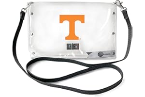 Littlearth NCAA Clear Envelope Purse with Black Fashion Strap