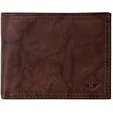 Dockers Men's Bifold Leather Wallet - Thin Slimfold RFID Blocking Security Smart Extra Capacity