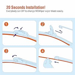 WOWIPER 22"+20" Silicone Wiper Blades Replacement