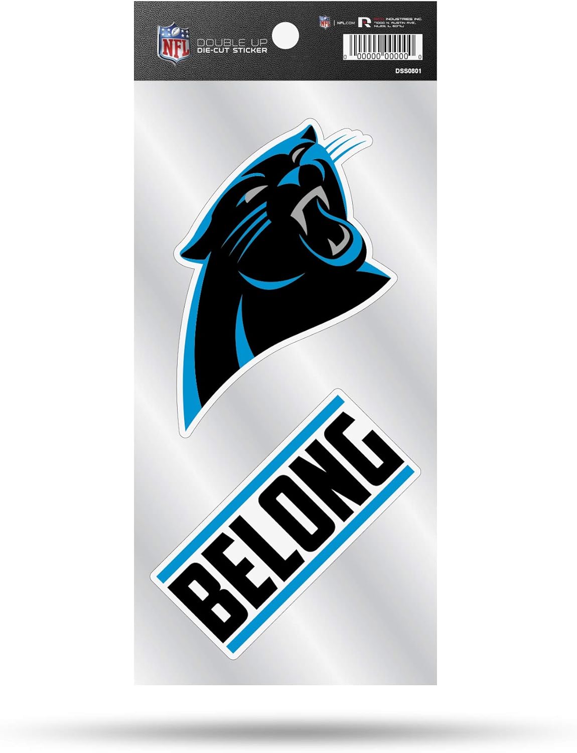 Rico Industries NFL Double Up Die Cut 2-Piece Sticker Sheet