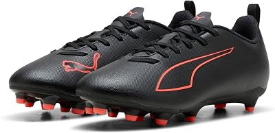 Ultra 6 Play FG/AG JR Chaussures de Football, Noir et Rouge, 37 EU, Puma Noir PUMA Rouge, 4.5 UK