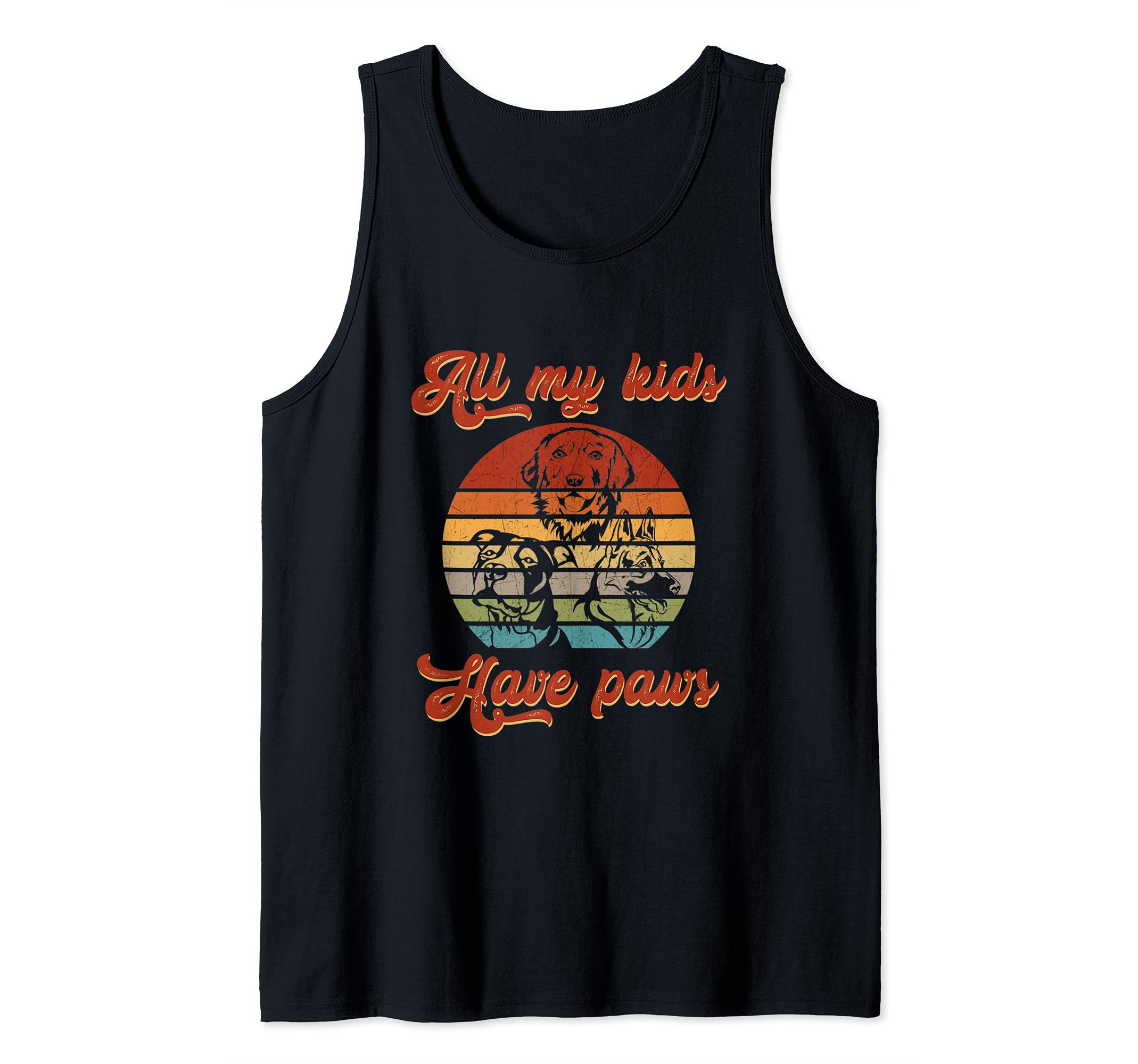 All My Kids Have Paws Pet Puppy Paws Dog Breed Bone Dogs Paw Tank Top