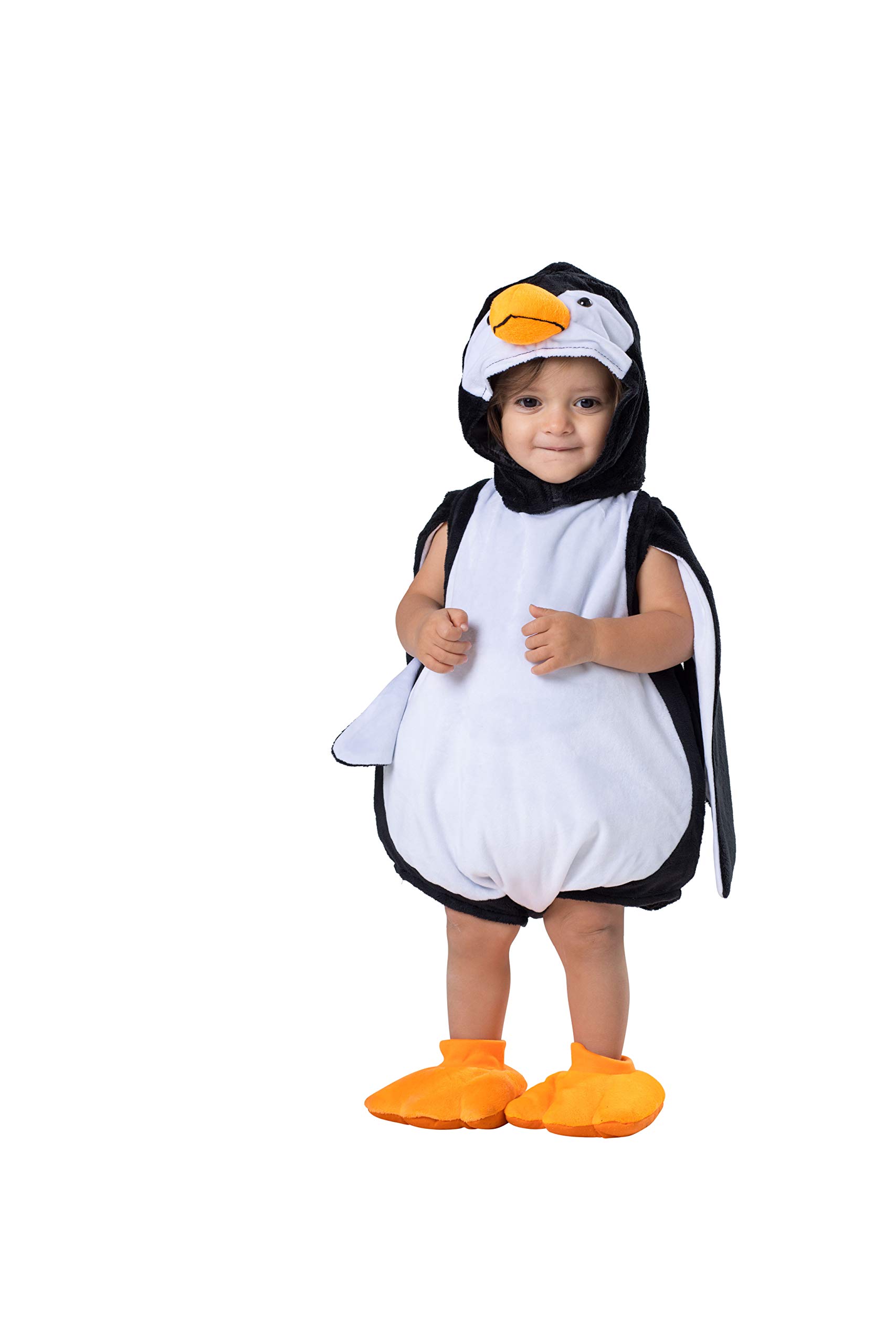 Dress Up America Penguin Costume for Babies & Toddlers - Halloween Penguin Onesie - Baby Fancy Dress Role Play Costume - Baby Animal Costume (0-6 Months)