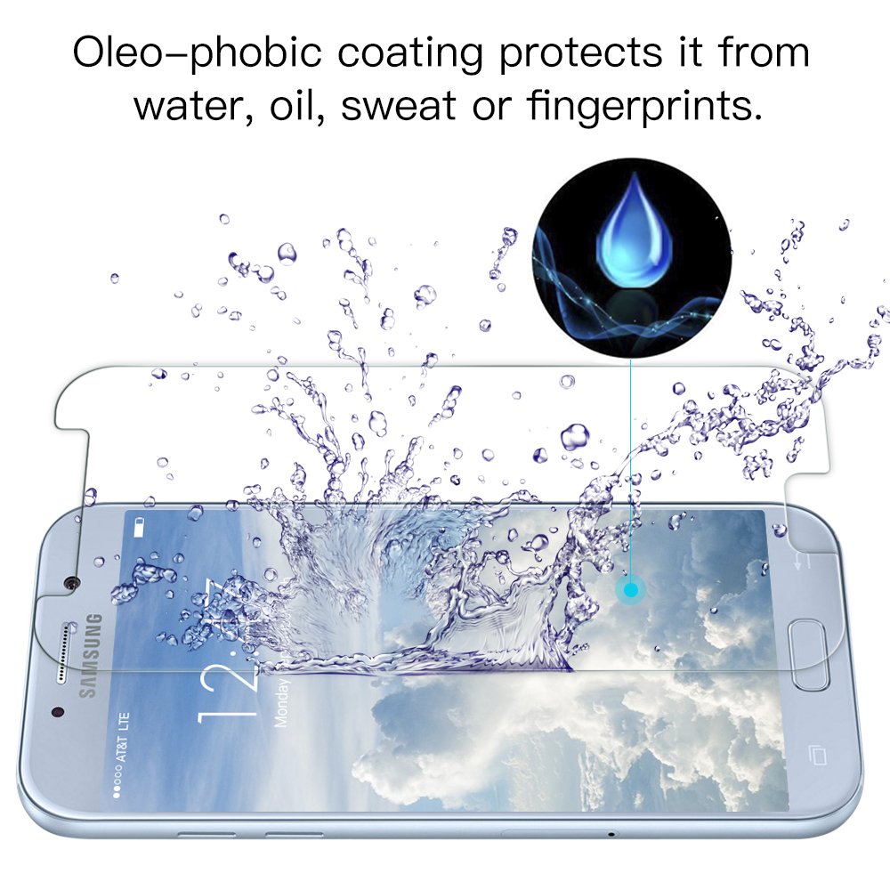 Panzerglas Schutzfolie für Samsung Galaxy A5 2017,[2 Stück] TUCNIPUS Galaxy A5 2017 Panzerglasfolie-3D Touch Kompatibel, 9H Härte, Anti-Öl, Kratzer,Blasen und Fingerabdruck Displayschutzfolie für Samsung Galaxy A5 2017