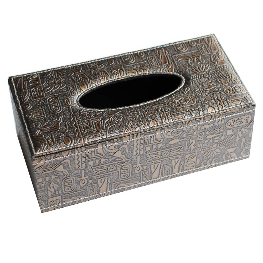 Paper Holder,Attractive Sturdy Space Tidier Case Napkin Leather Holder Car Automotive Decoration Package Content Leather Household Office Tissue Box,Rectangular Tissue (1 PCS Retro Printing)