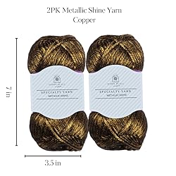 2PK Metallic Shine Yarn, Bulky, Wool Yarn, Silky