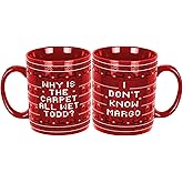 Christmas Vacation Merch Gifts, Funny Holiday Coffee Mug, 11oz Double-sided Christmas Vacation Drinking Cup, Holiday Party Cups for Table Decor, Novelty Xmas White Elephant Gag Gifts for Women Men