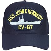 USS John F. Kennedy CV-67 Baseball Cap, Navy Blue | Made in USA