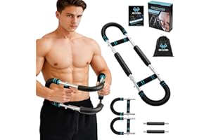 MAIDOMA Twister Arm Trainer with 2/4 Springs, 20-120lb Adjustable 6 Resistance Levels Twister Arm Chest Exerciser, Portable Chest Workout Equipment for Men & Women, Enhancing Upper Body Muscle