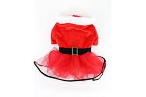 Midlee Mrs. Claus Santa Tutu Dog Dress (X-Large)