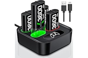 CYOYPPY Rechargeable Xbox One Controller Battery Pack for Xbox One Xbox One S/X/Elite Controllers-Xbox One Accessories (4x3600mWh)