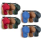 KIMBORA 4 Packs Hat Rack for Wall, Hat Organizer for Baseball Caps Holds 36 Hats, 3 Mounting Options Hat Hook Hanger, Strong Baseball Hat Holder Storage, Cap Display for Door, Room, Closet (Black)