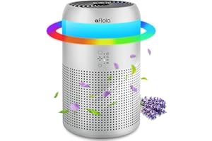 Afloia Air Purifiers for Bedroom Dorm with 7 Colors Light & Fragrance Sponge for Home Office Living Room, Small Desktop Air Purifier for Pet Dander Mold Pollen Odor Smoke Dust