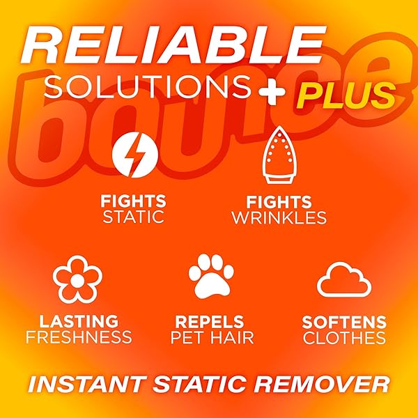 BOUNCE ANTI STATIC SPRAY, 3 IN 1 INSTANT ANTI STATIC SPRAY & INSTANT WRINKLE RELEASE, ODOR ELIMINATOR AND FABRIC REFRESHER SPRAY (9.7 FL OZ, PACK OF 1)