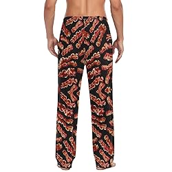 Ollabaky Pajama Pants for Men Bacon Pattern Men's