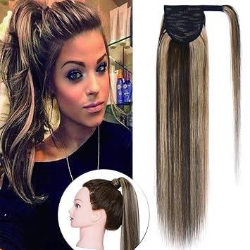 Amazon Com Sego Wrap Around Ponytail Hair Extensions Human Hair