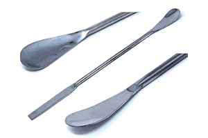 Lab Micro Spoon Scoop Flat Double Ended Spatula, Stainless Steel (Square/Spoon END 7")
