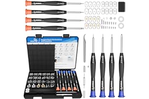 STREBITO Eyeglass Repair Kit with Screws, All-in-One Glasses Repair Kit with Eyeglass Nose Pads, Precision Screwdriver Set and Tweezer, Screwdriver for Glasses, Sunglasses, Gifts for Him to Go Travel