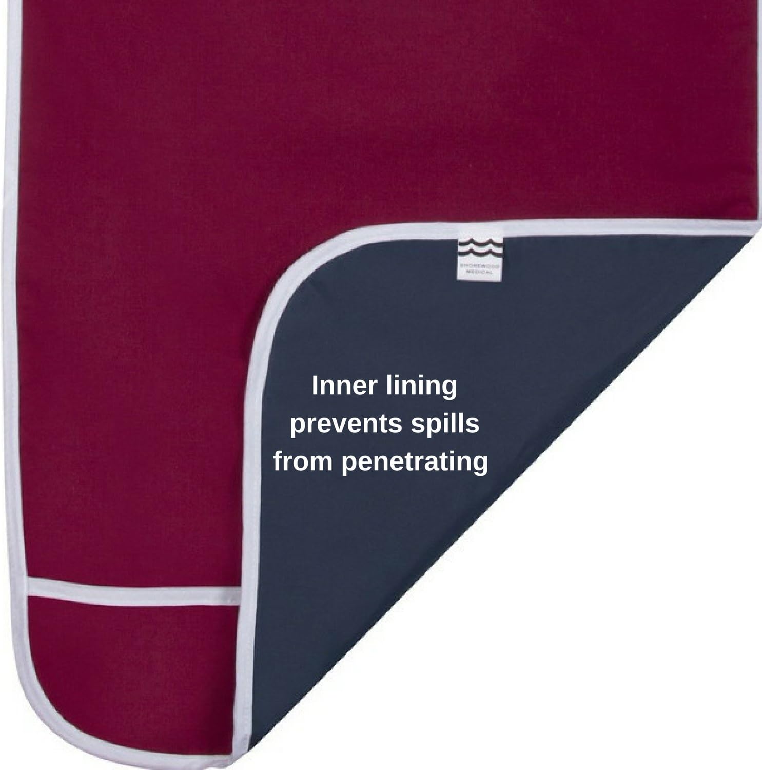 Adult Bib for Eating, Waterproof Clothing Protector with Crumb Catcher. Machine Washable (red-Wide): Health & Personal Care