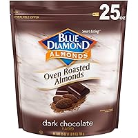 Blue Diamond AlmondsOven Roasted Dark Chocolate Flavored Snack Nuts, 25 Oz Resealable Bag (Best Choice)
