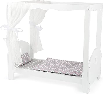 Small Foot 12023 Puppenhimmelbett Aus Holz Mit Matratze Und Bettwasche Puppenbett Mit Sternen Design Ab 3 Jahren Spielzeug Mehrfarbig Amazon De Spielzeug
