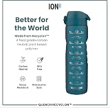 Ion8 1 Litre Water Bottle Quench Recyclon Leak Proof Flip Lid 32 oz Deep Teal view 5