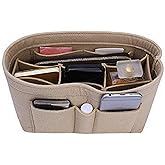 ZTUJO Purse Organizer Insert, Felt Bag Organizer For Handbag Purse Organizer,13 Colors, 6 Size (X-Large, Beige)