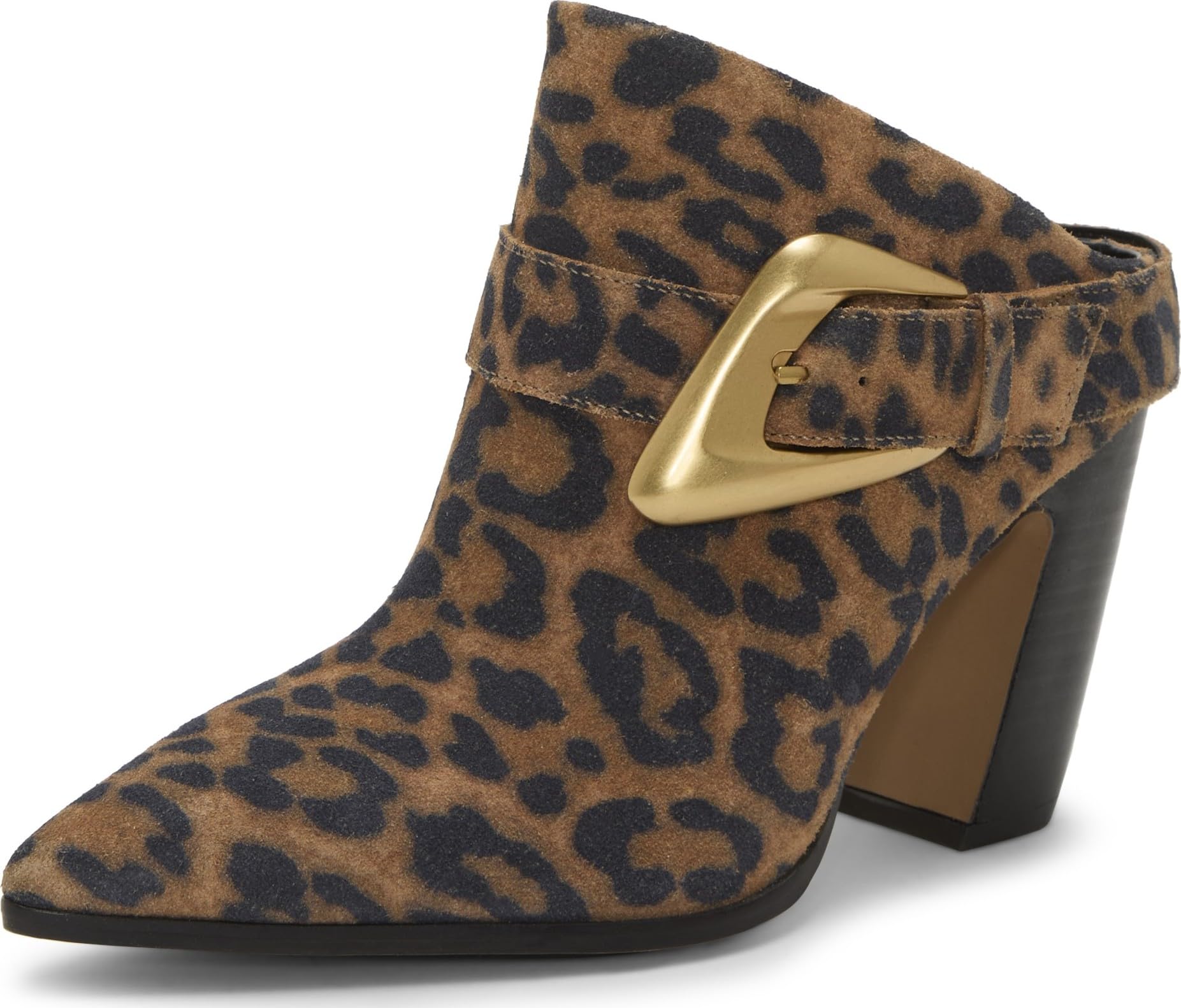 Vince Camuto Women’s Baily High Heel Buckle Mule, Camel, 8.5