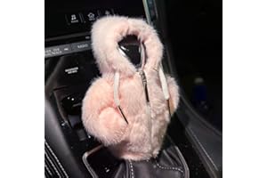 SuperKaKa Pink Plush Car Gear Shift Hoodie, Universal Automotive Cute Gear Shifter Protector Covers, Comfortable Cars Interior Accessories for Men Women