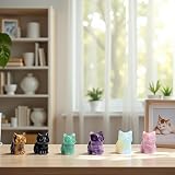 CrystalTears Amethyst Healing Crystal Cat Figurine 1.5 in Gift Box view 3