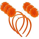 Haakong 3 Pcs Pom Pom Headbands Head Bopper for Women Party Favor Headbands Costume Accessories for Halloween Mardi Gras
