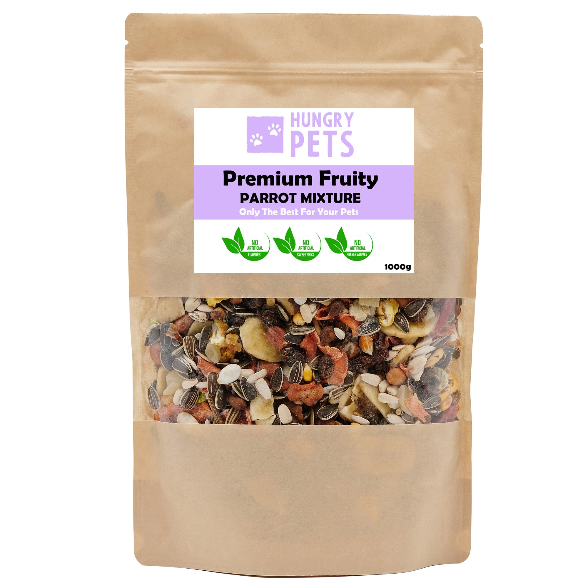 Hungry Pets Premium Parrot Mixture, 1000g (Fruity Mix)