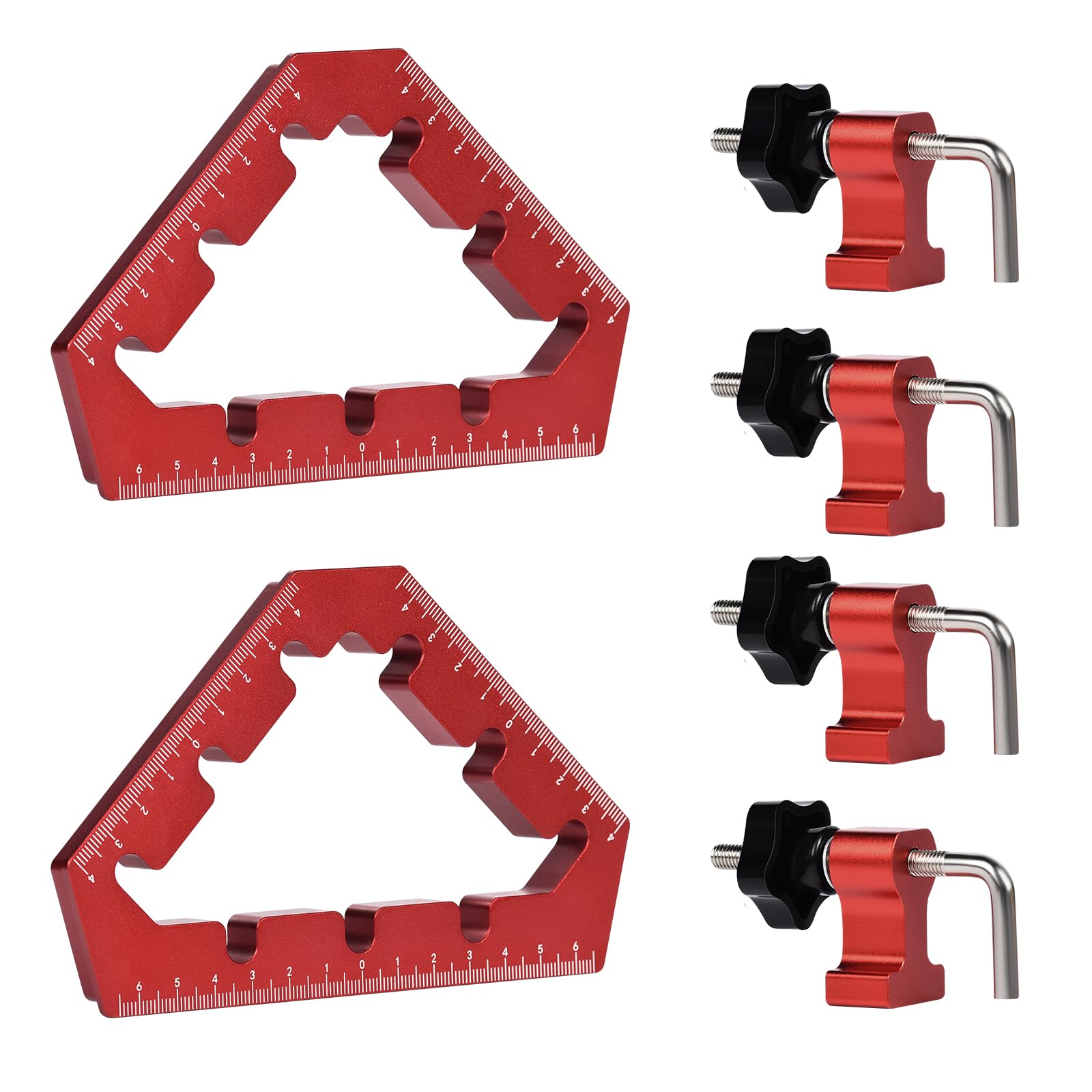 45/90 Degree Positioning Square Clamp, Aluminum Alloy Positioning Angle Clamp, Professional Woodworking Tools Woodworking Block for Picture Frames Cabinet Drawers
