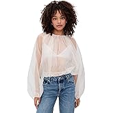 FRAME Women's The Sheer Balloon Blouse