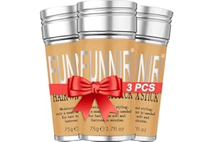 FUNNIR Hair Wax Stick (3 Pack) Wax Stick for Hair Slick Stick, Hair Wax Stick for Frizzy Hair Gel Stick Non-greasy Styling Cream for Edge Control