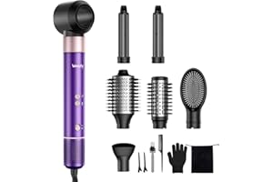 Vincofy 7-in-1 Hair Dryer Brush and 1500W Hair Styler Set – Fast Drying, Curling, Straightening & Volumizing – Hot Air Stylin
