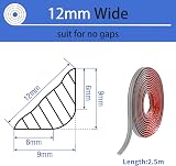 Zayejod Matte Grey PVC Quadrant Trim 2.5M 12mm x 6mm Self Adhesive view 2