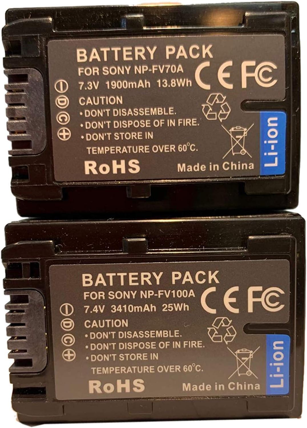Amazon Com Hubei 7 3v 1900mah Np Fv70a Replacement Camcorder Battery For Sony Np Fv30 Np Fv50 Np Fv50a Np Fv70 Np Fv70a Np Fv100 Np Fv100a Series Home Audio Theater