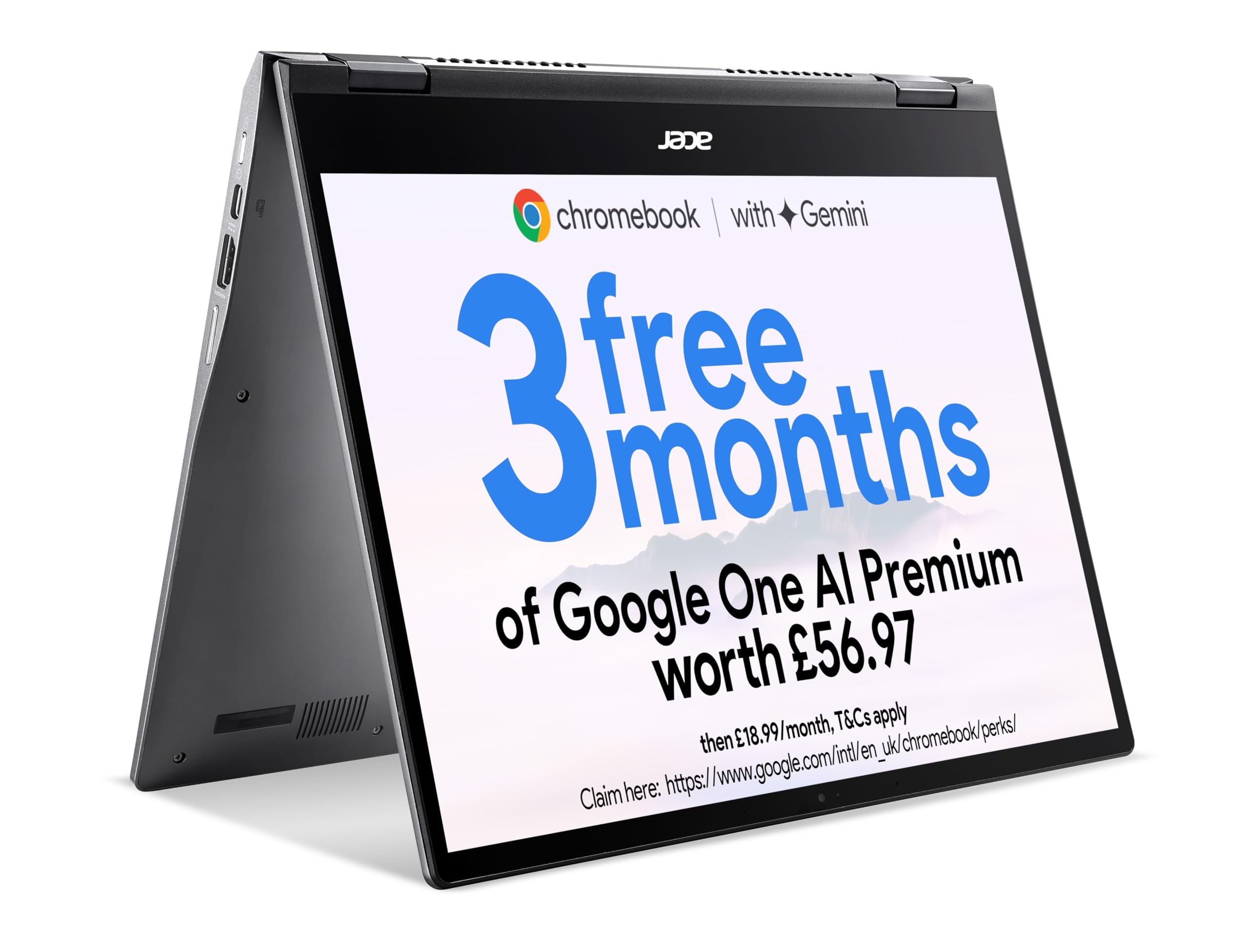 acer Chromebook Spin 13 CP713-2W - (Intel Pentium Gold 6405U, 4GB RAM, 64GB eMMC, 13.5 inch QHD Touchscreen Display, Chrome OS, Iron) - Amazon Exclusive