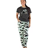Lazy One Women's Pajama Set, Short Sleeves with Cute Prints, Relaxed Fit, Bear and Moose Prints