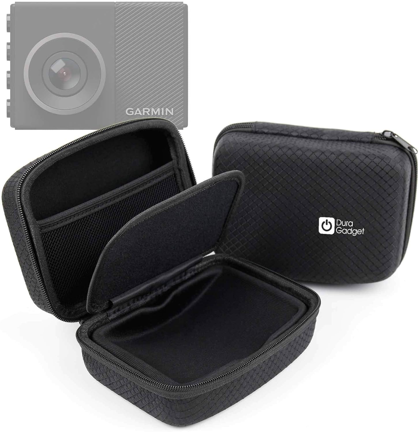 DURAGADGET Deluxe Hard Black EVA Box Case - Compatible with Garmin Dash Cam 65W | Dash Cam 45 & Dash Cam 55 (Dimensions: 140 x 100 x 65 mm)