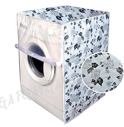 F&A Washing Machine Cover Front Load 6 KG to 7.5 KG Water Proof Dust Proof Large Flowers