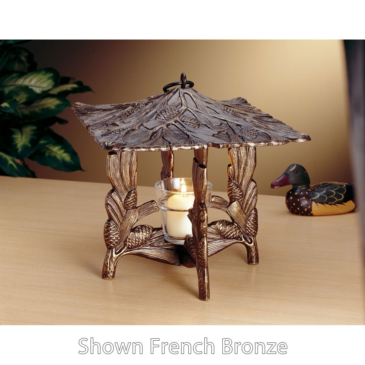 Amazon Com Whitehall Products Pinecone Twilight Lantern Oil Rub Bronze Home Kitchen