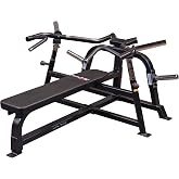 Body-Solid Pro ClubLine (LVBP) Adjustable Leverage Gym Bench - Converging Chest &amp; Bench Press Machine with Sealed Bearings and Gas-Assisted Start Positions