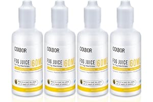 COLBOR High-Density Fog Juice Set, 60ml*4 Fog Juice High Density Odorless Vegetable Glycerin-Based SGS-Certified Fog Fluid Sm