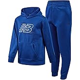 New Balance Boys Sweat Suit Set - 2 Piece Soft Fleece Pullover Hoodie & Jogger Sweatpants for Boys Tracksuit Set (8-16)